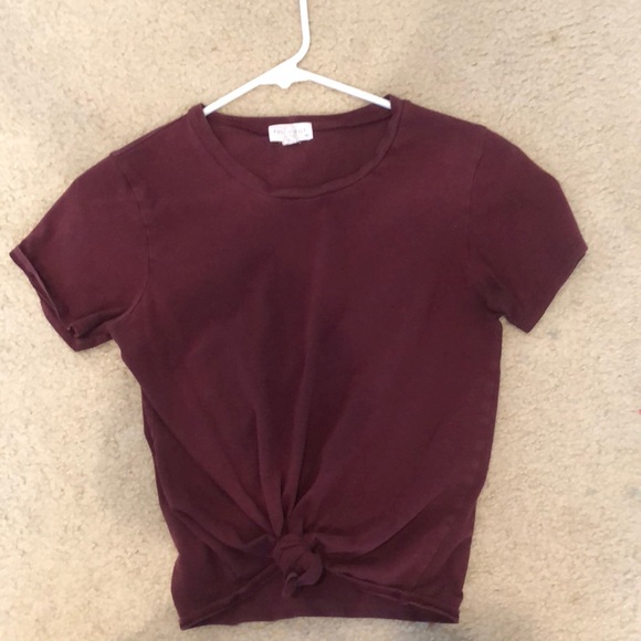 maroon tied top - Picture 1 of 2